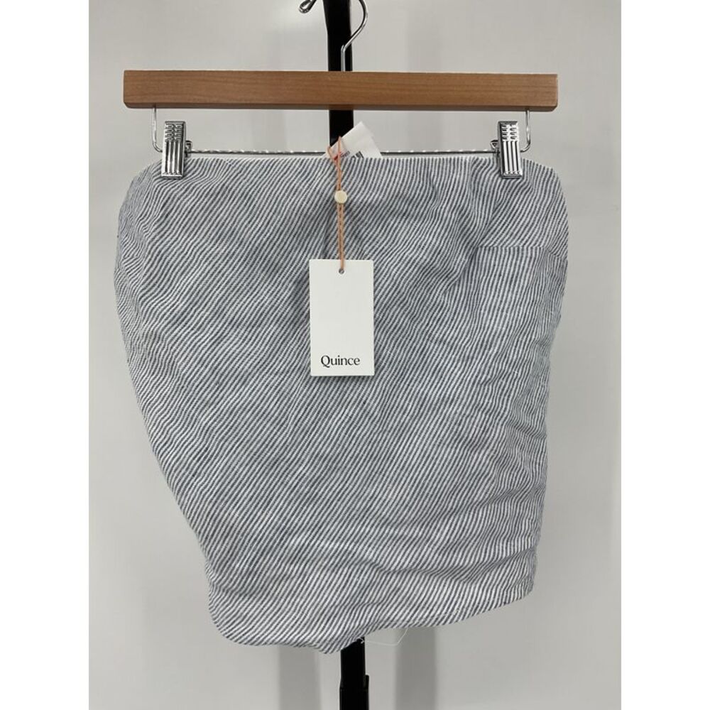 Quince 100% European Linen Strapless Top Medium